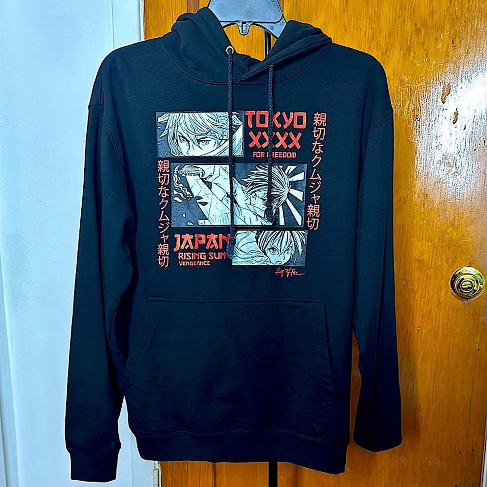 Black Graphic Hoodie